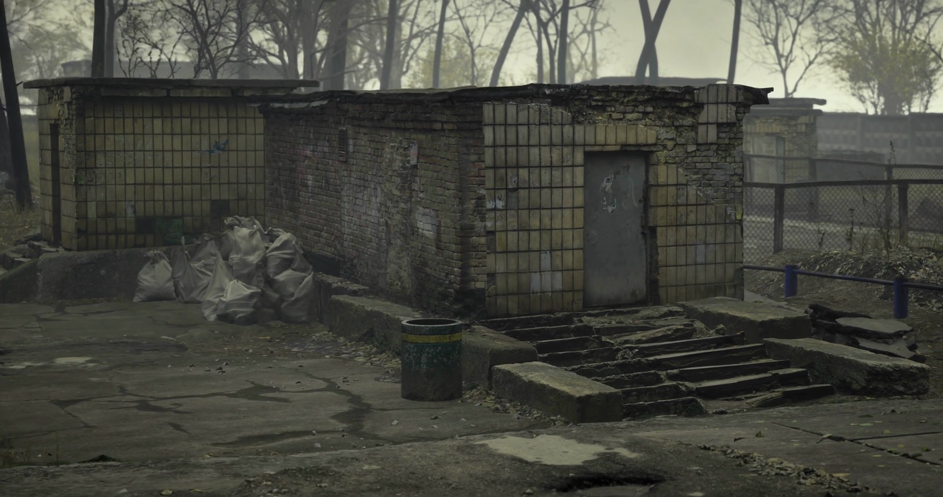 Abandoned Urban Area With Decaying Buildings Stock Motion Graphics SBV ...