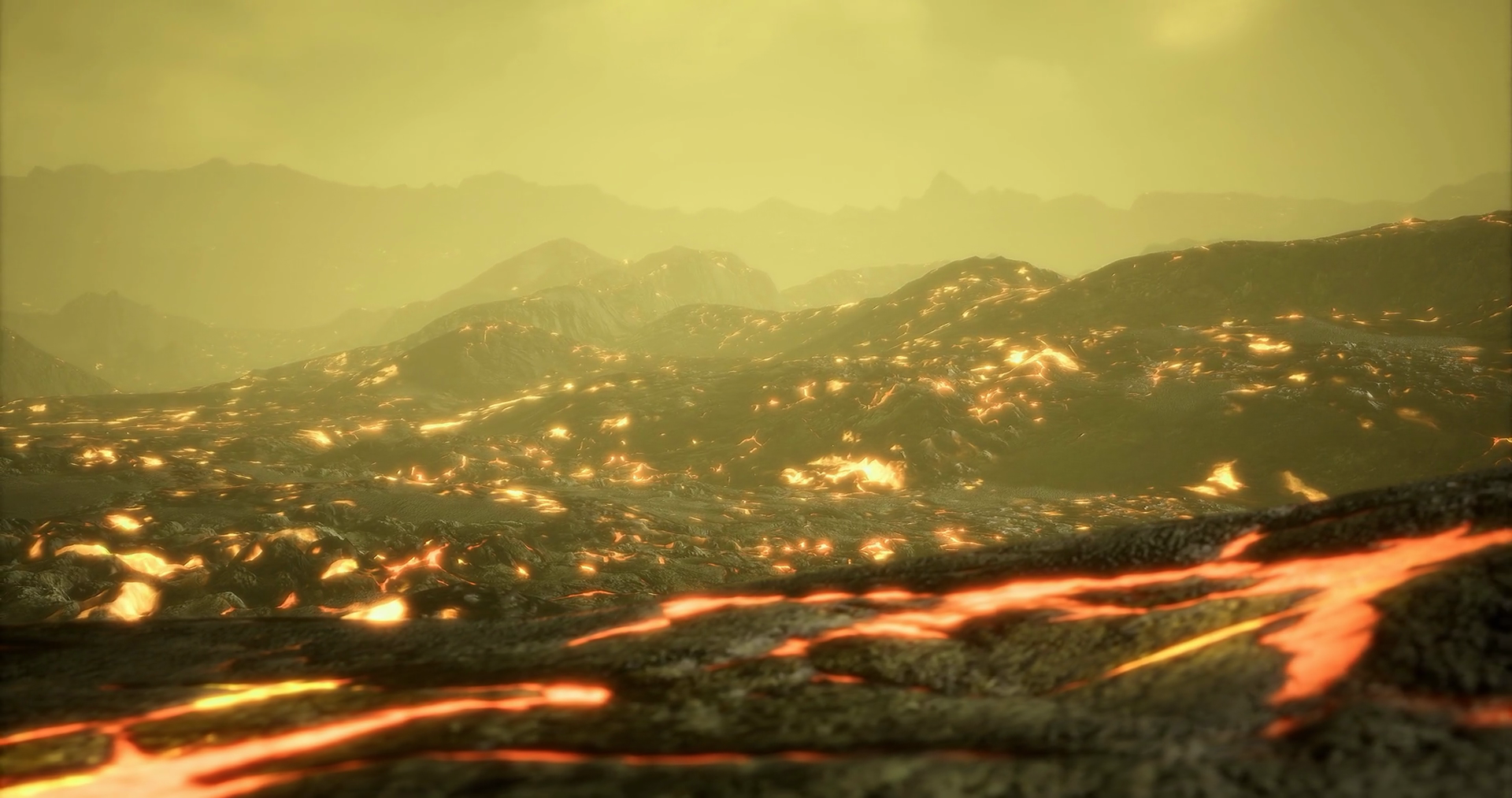 Lava Flows Illuminate Volcanic Landscape Stock Motion Graphics SBV ...