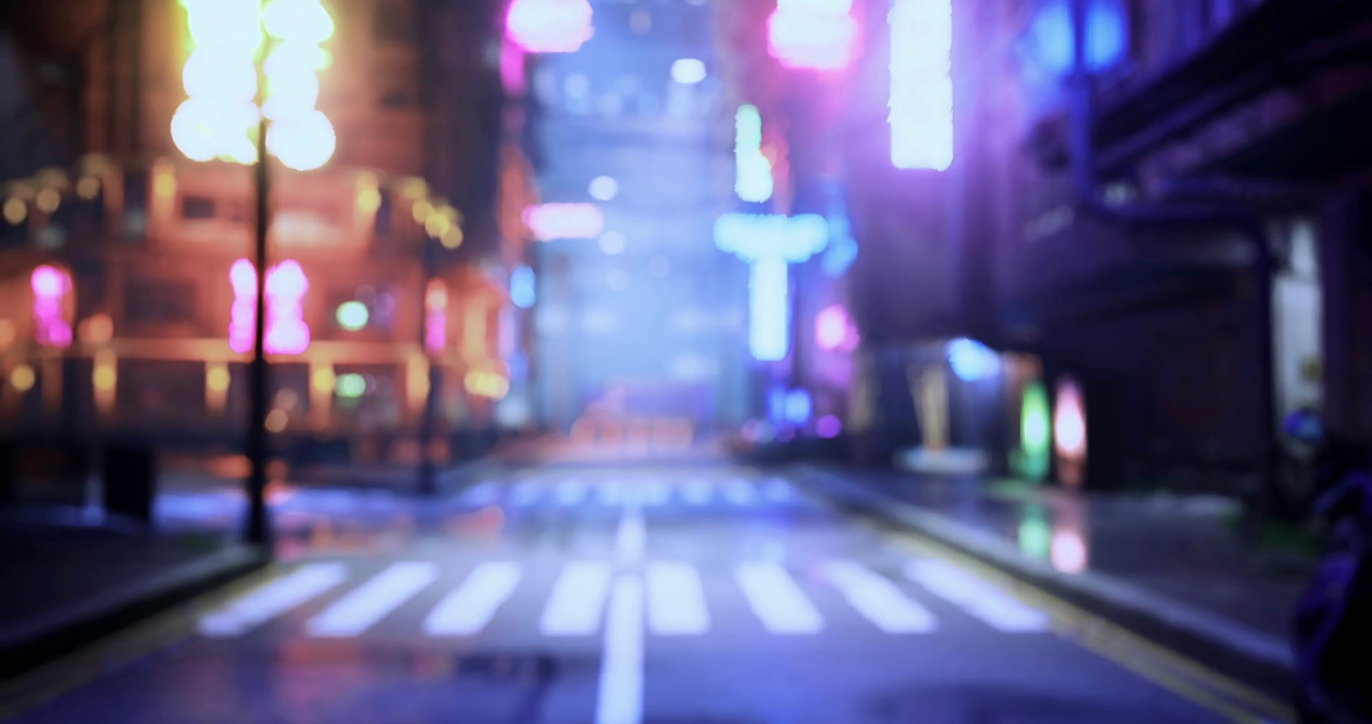 Vibrant City Street Illuminated Neon Lights Stock Motion Graphics SBV ...