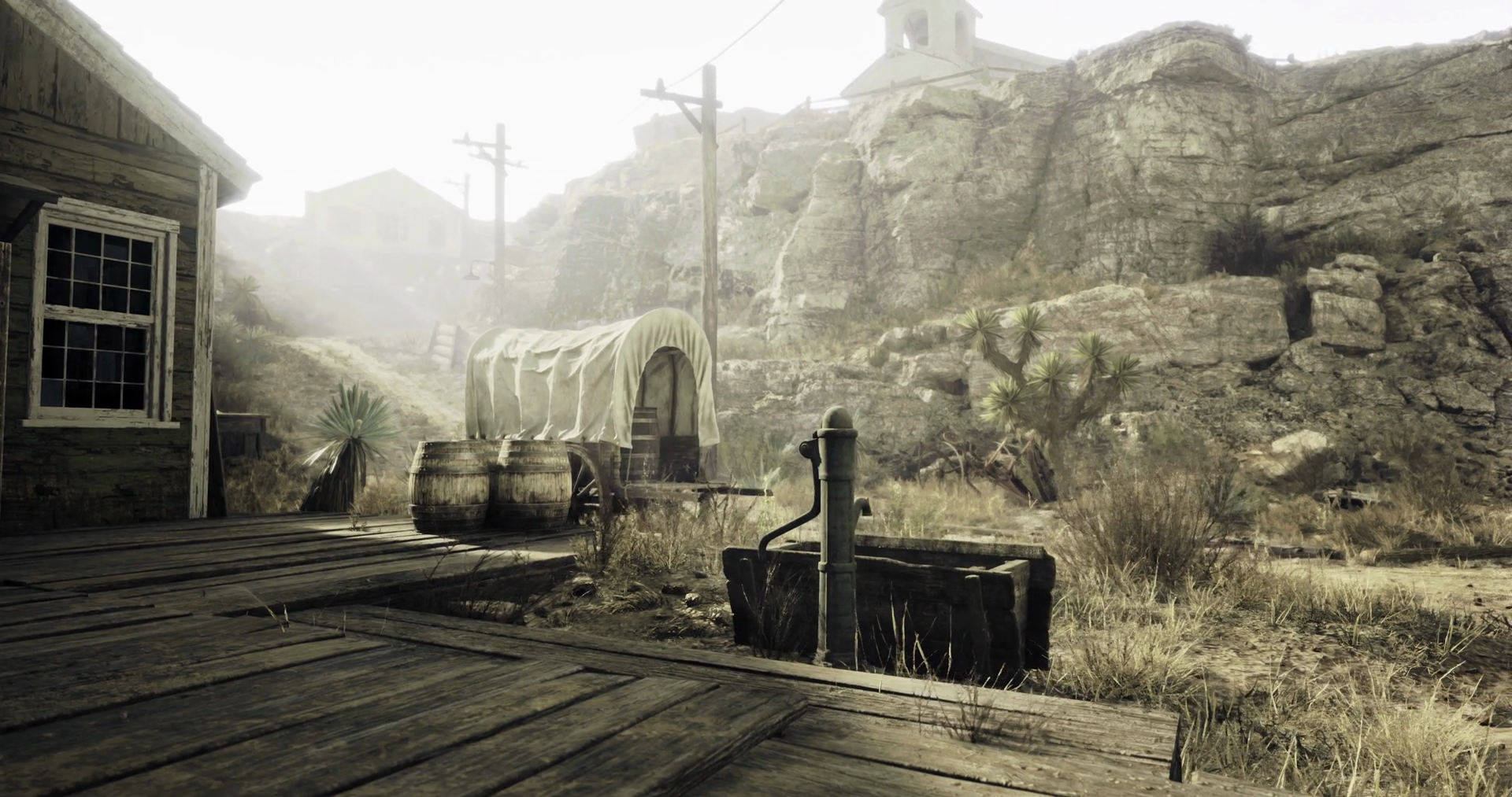 Dusty Old Frontier Town With Wooden Stock Motion Graphics SBV-351924052 ...
