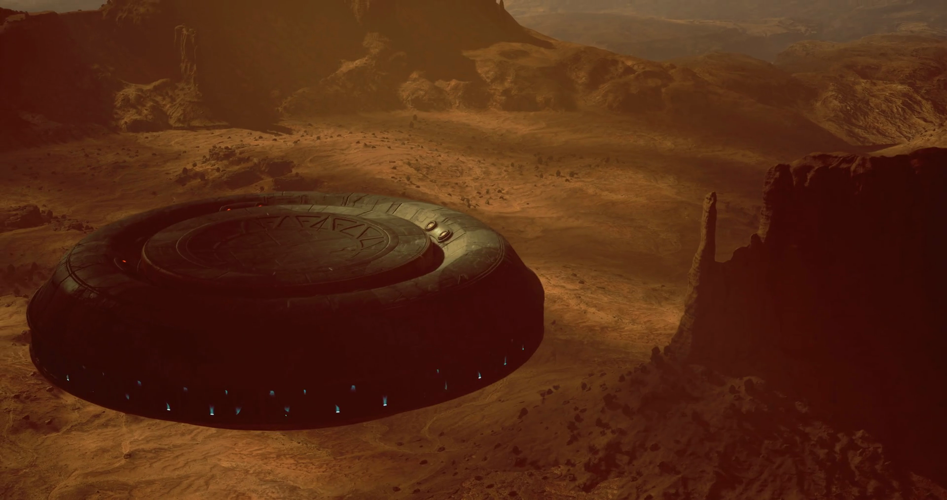 Mysterious Ufo Spotted Over Desert Landscape Stock Motion Graphics SBV ...