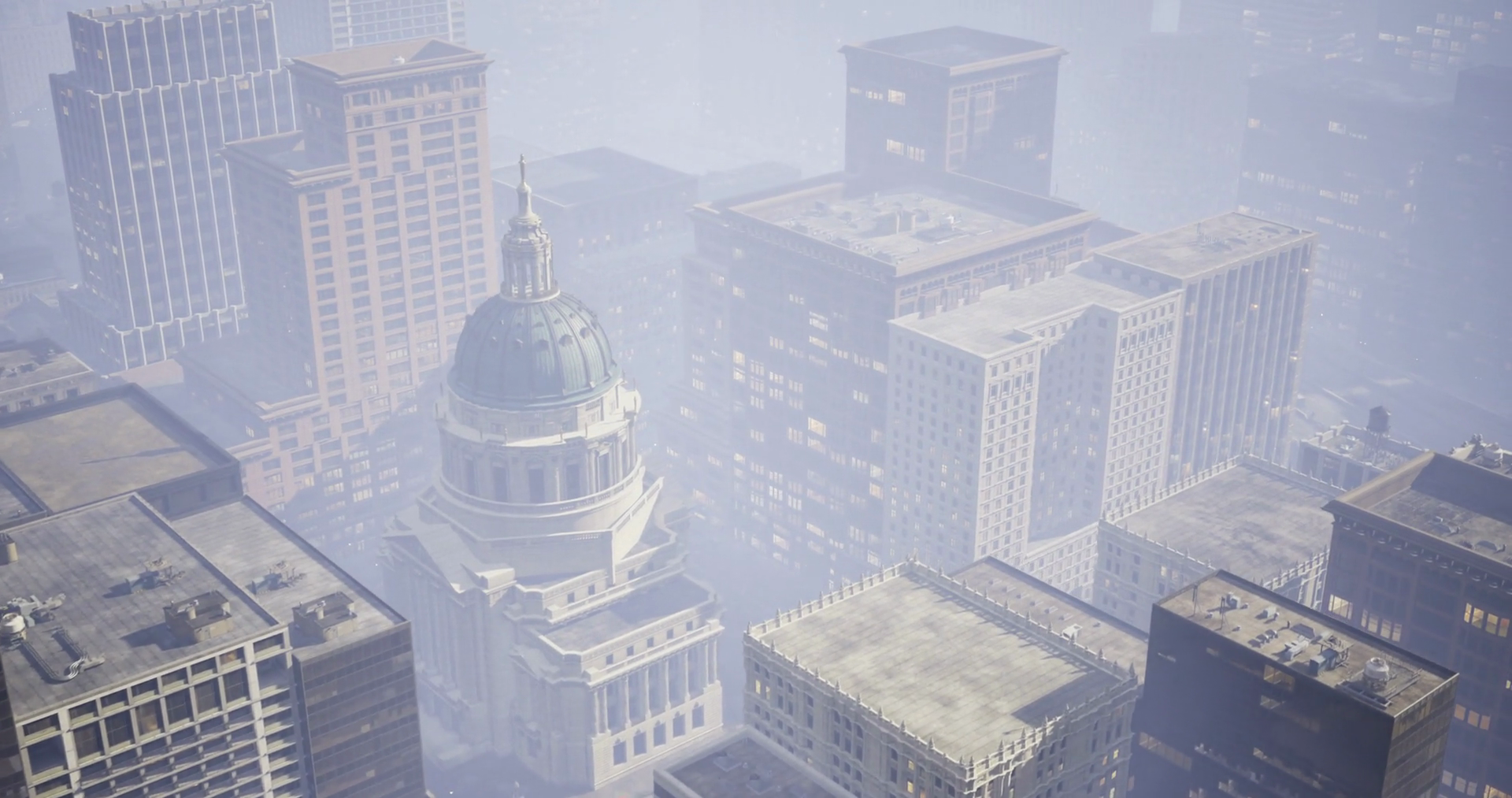 City Skyline Shrouded In Fog With Historic Stock Motion Graphics SBV ...