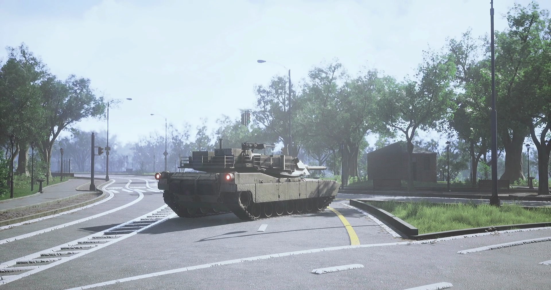 Military Tank Maneuvering Through City Stock Motion Graphics SBV ...