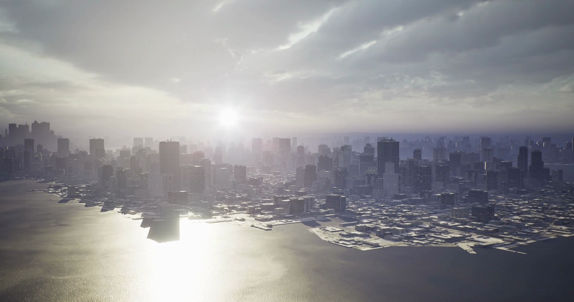 Dramatic Skyline At Dawn Illuminating Stock Motion Graphics SBV ...