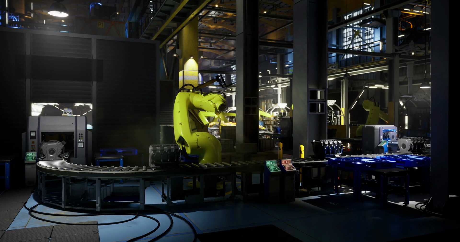 Automated Assembly Line With Industrial Stock Motion Graphics SBV ...