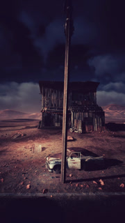 Silent horizon marked by neglected structures and aged materials convey decay