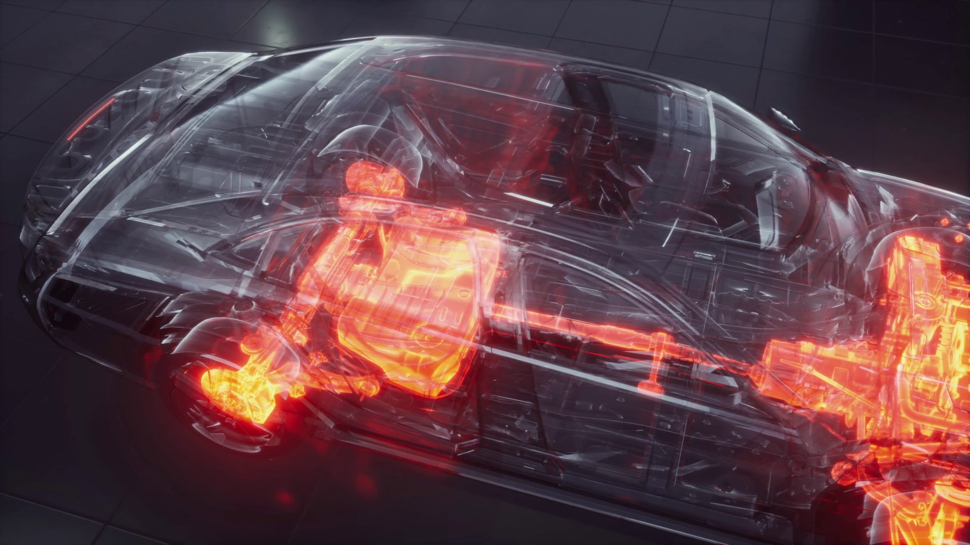Transparent Car With Engine In Laboratory Stock Motion Graphics SBV ...