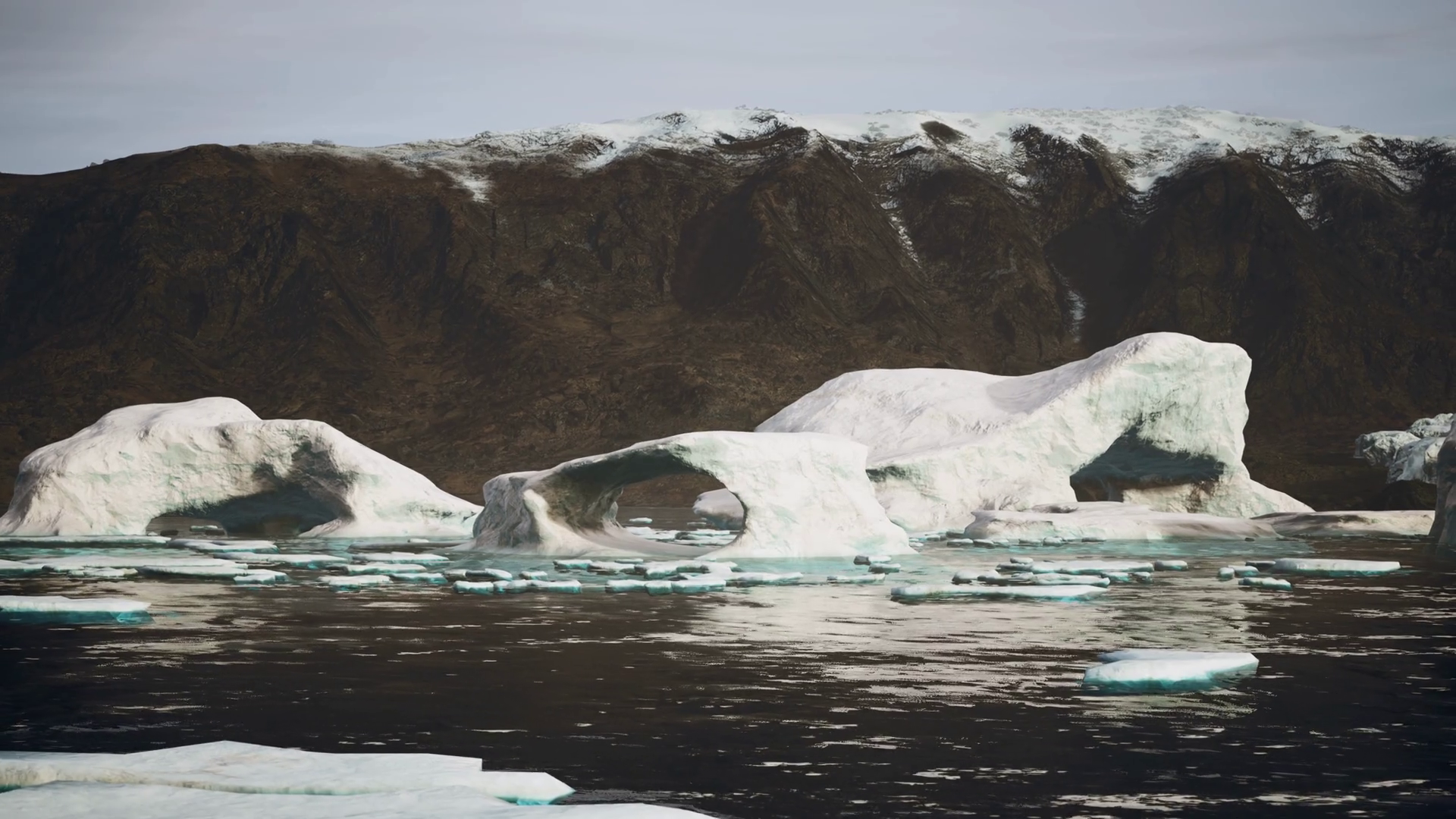 Gigantic Ice Block Structures On Black Sand Stock Motion Graphics SBV ...