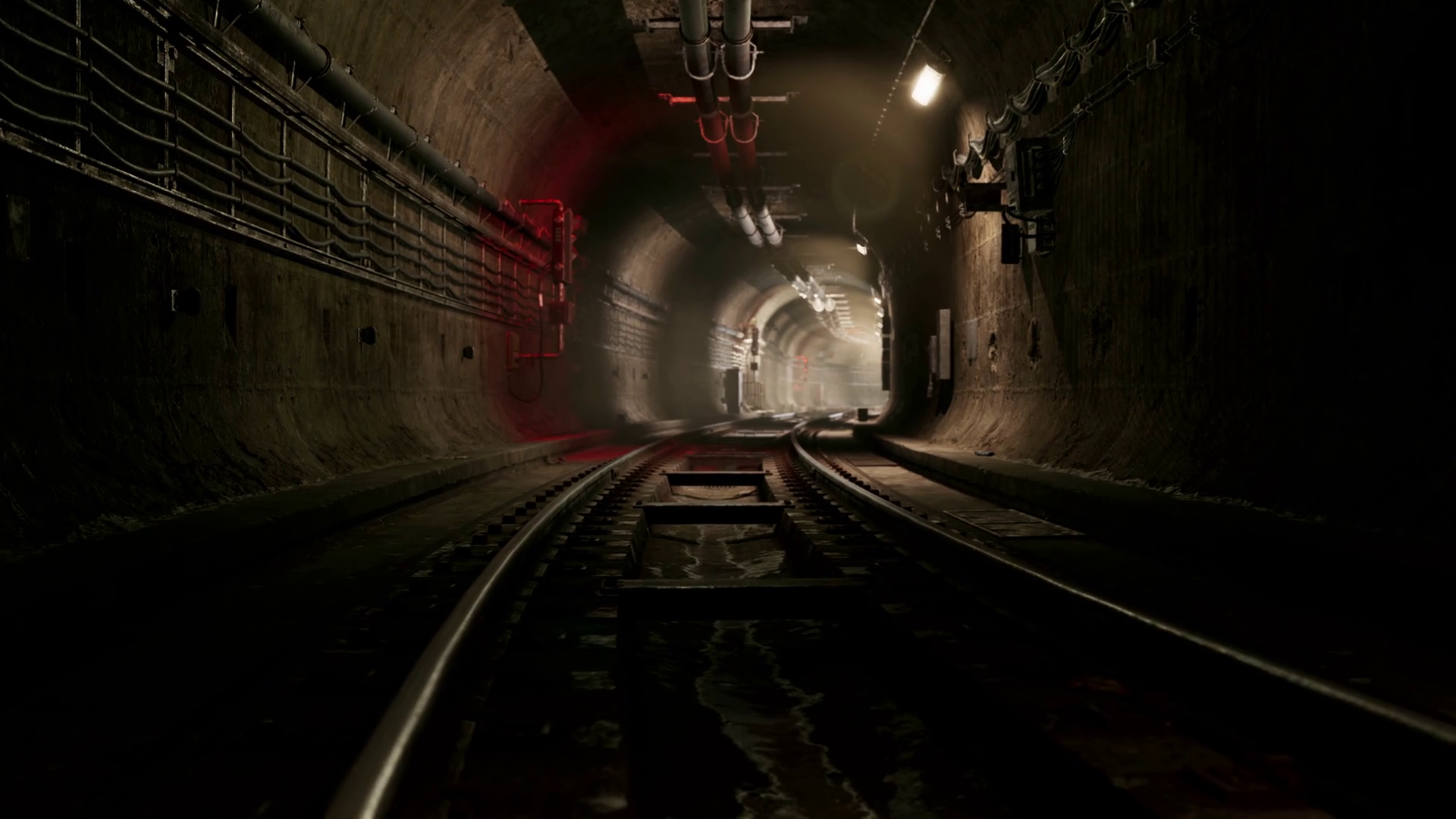 Deep metro tunnel under construction Stock Video Footage 0010 SBV