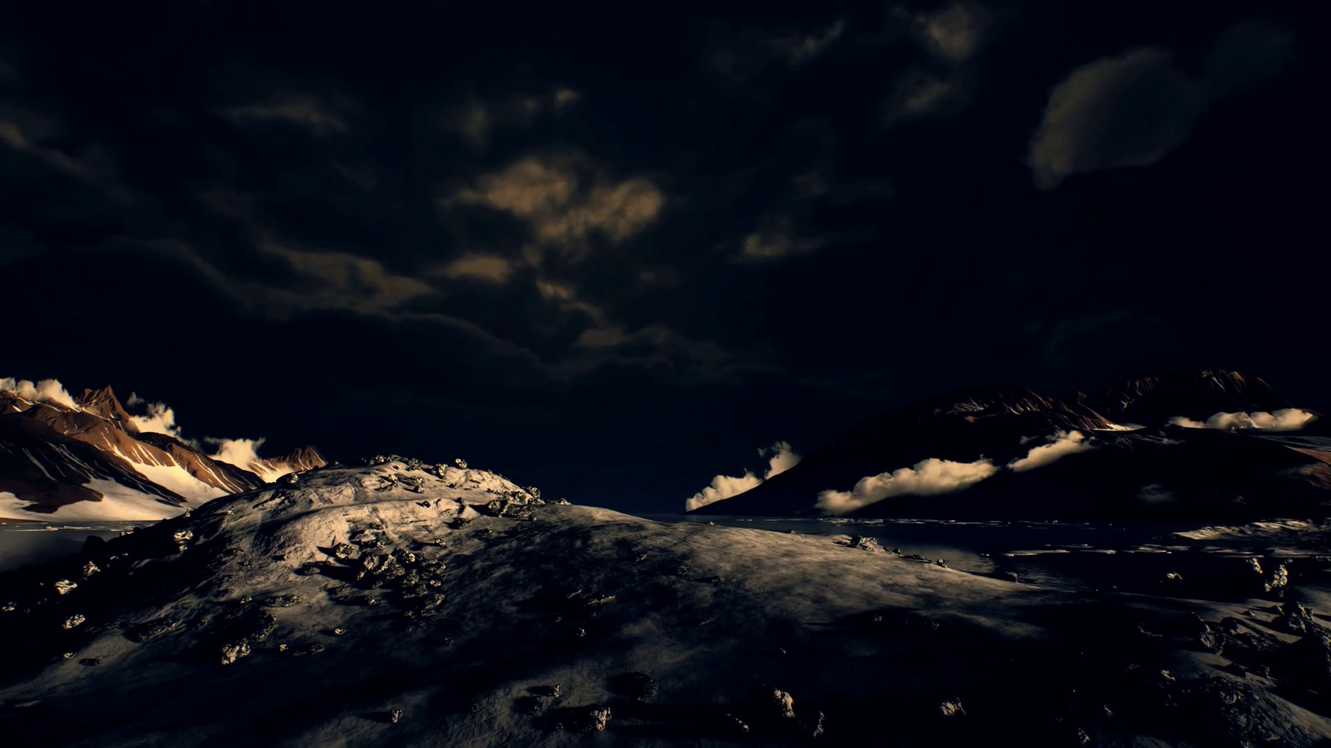 Dramatic landscape in Antarctica with storm coming Motion Background 0010 SBV346763227