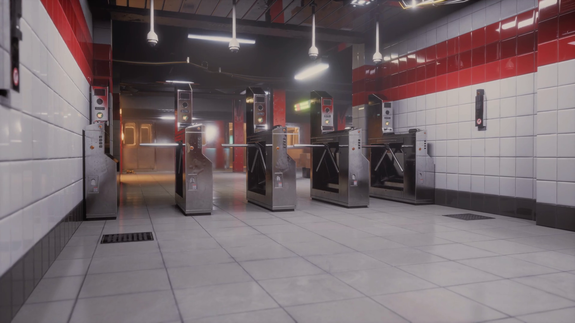 Empty Train Station During Covid19 Pandemic Stock Motion Graphics SBV