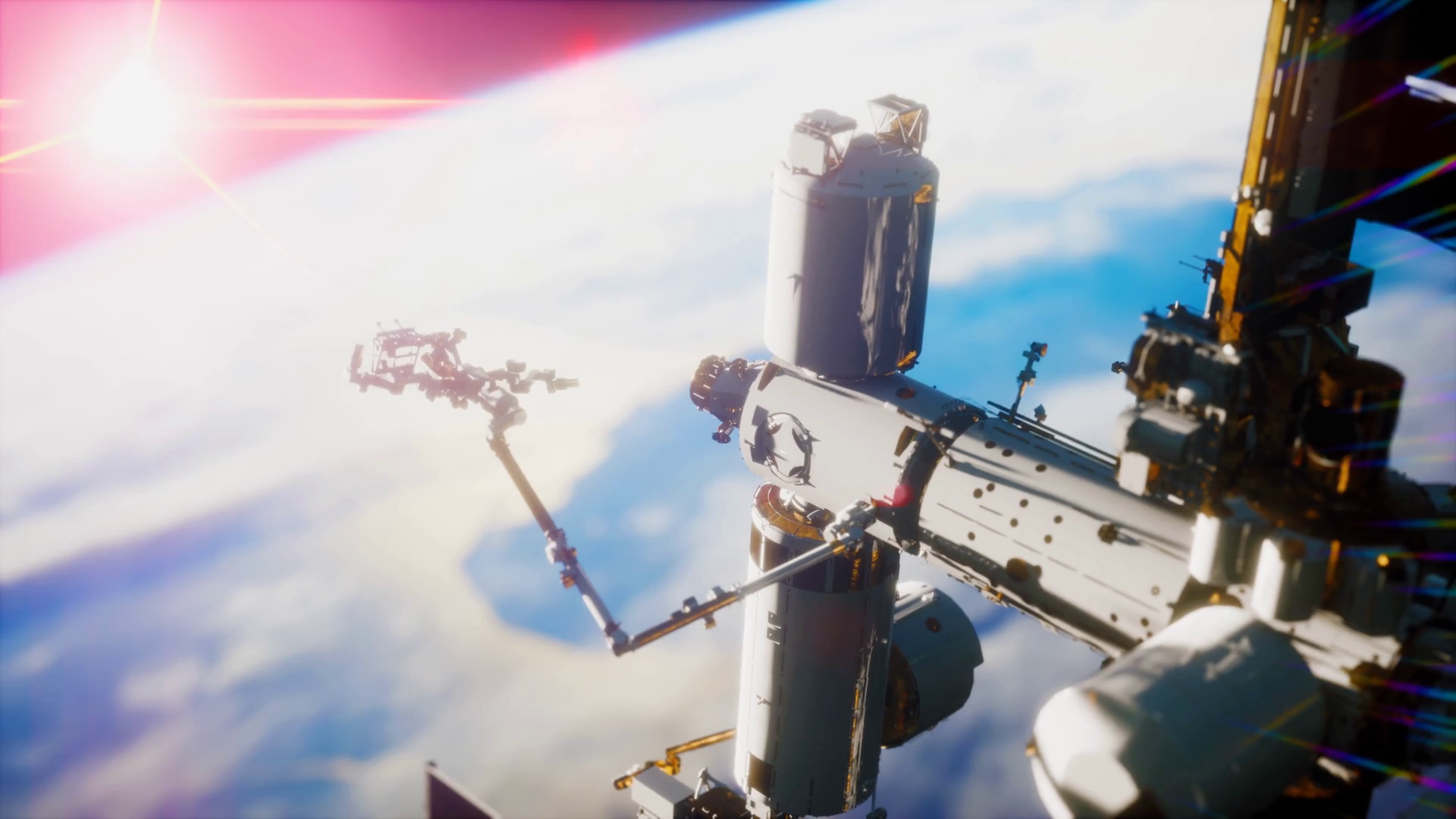 Close Up Iss Flying Over Earth Globe Stock Motion Graphics SBV ...