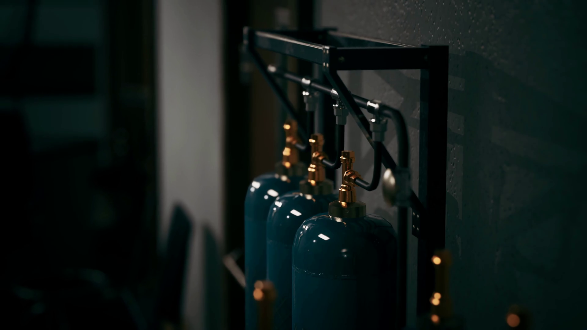 Old Oxygen Tank In Factory Stock Motion Graphics SBV347351983