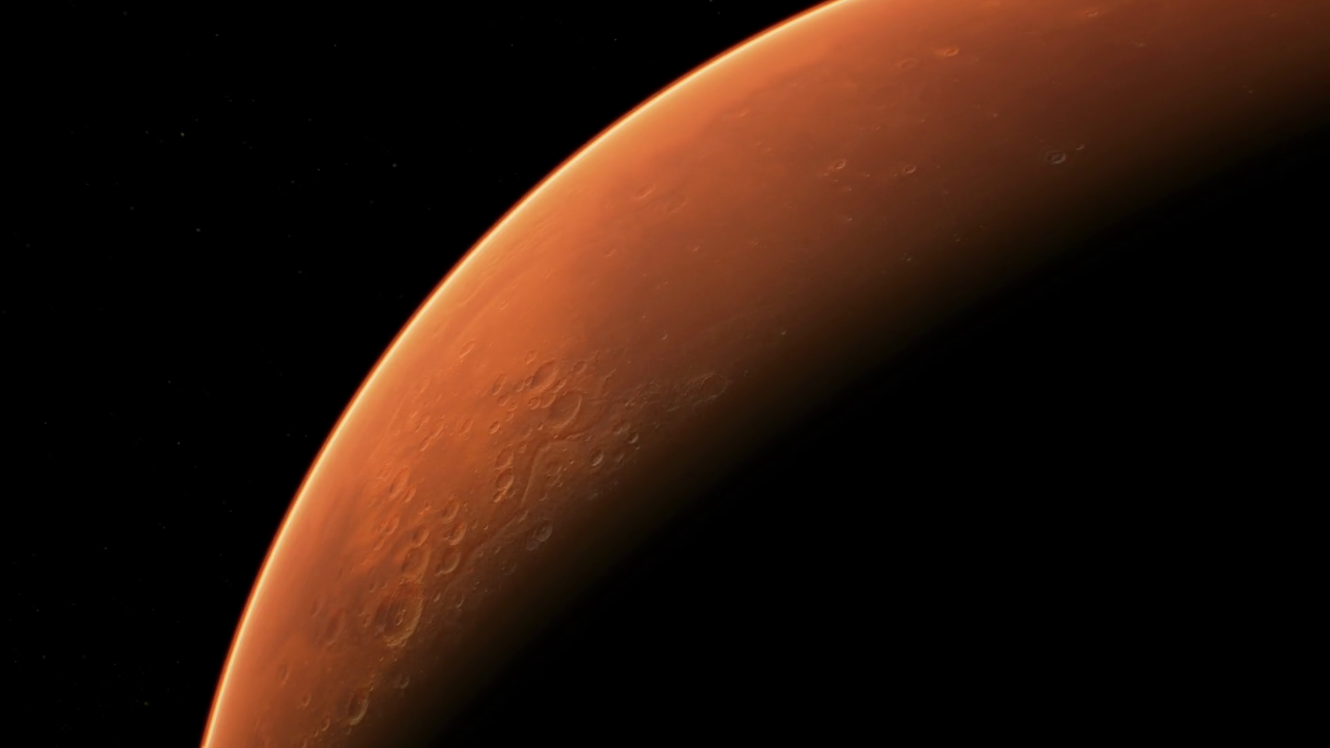Amazing Red Planet Mars In Deep Stellar Space Stock Motion Graphics SBV ...