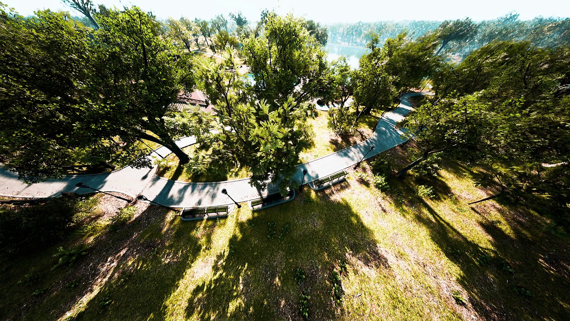 Aerial View Of Beautiful Park Stock Motion Graphics SBV-348483354 ...