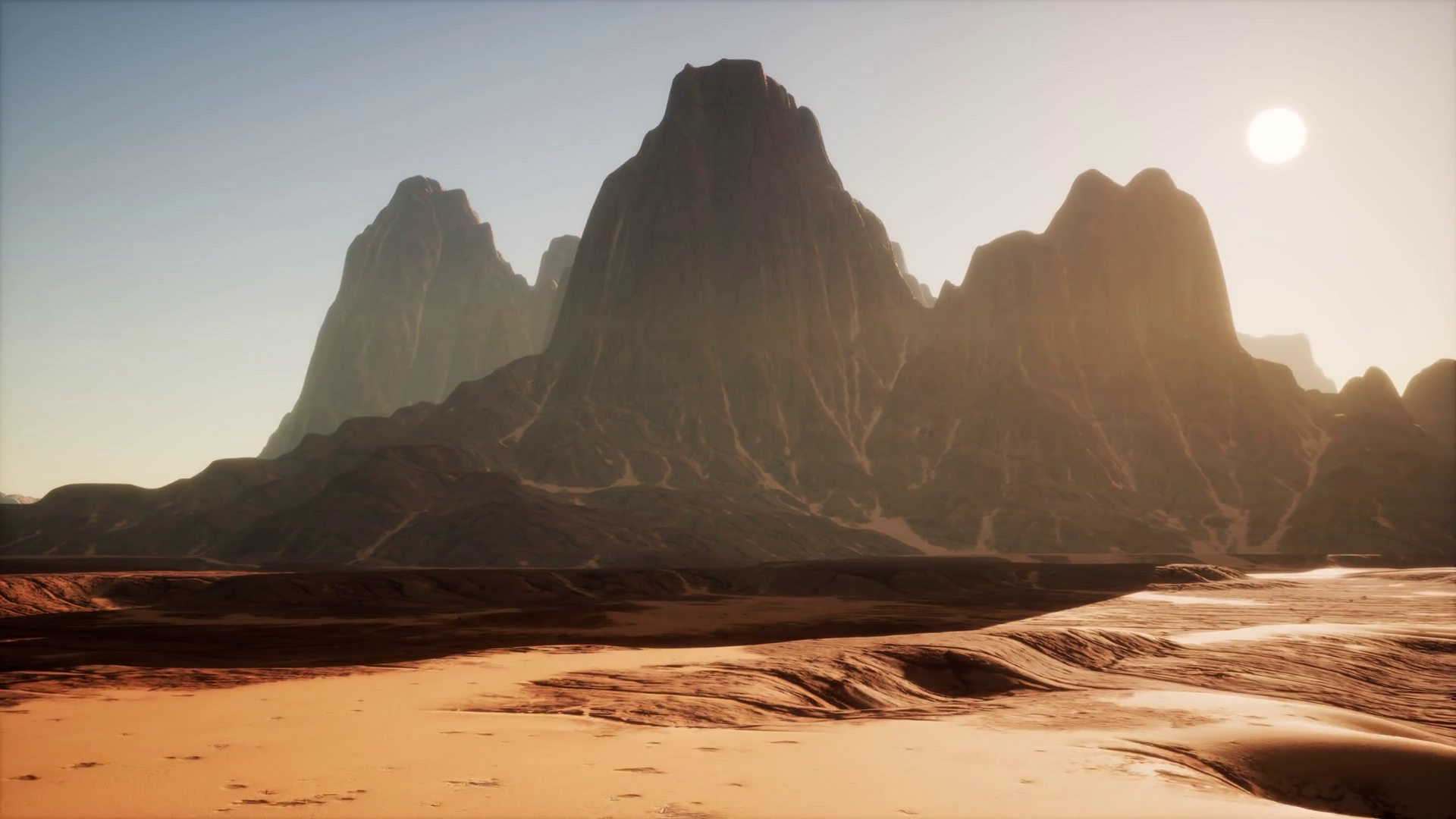 An aerial drone shot of the red rocks canyon Motion Background 0010
