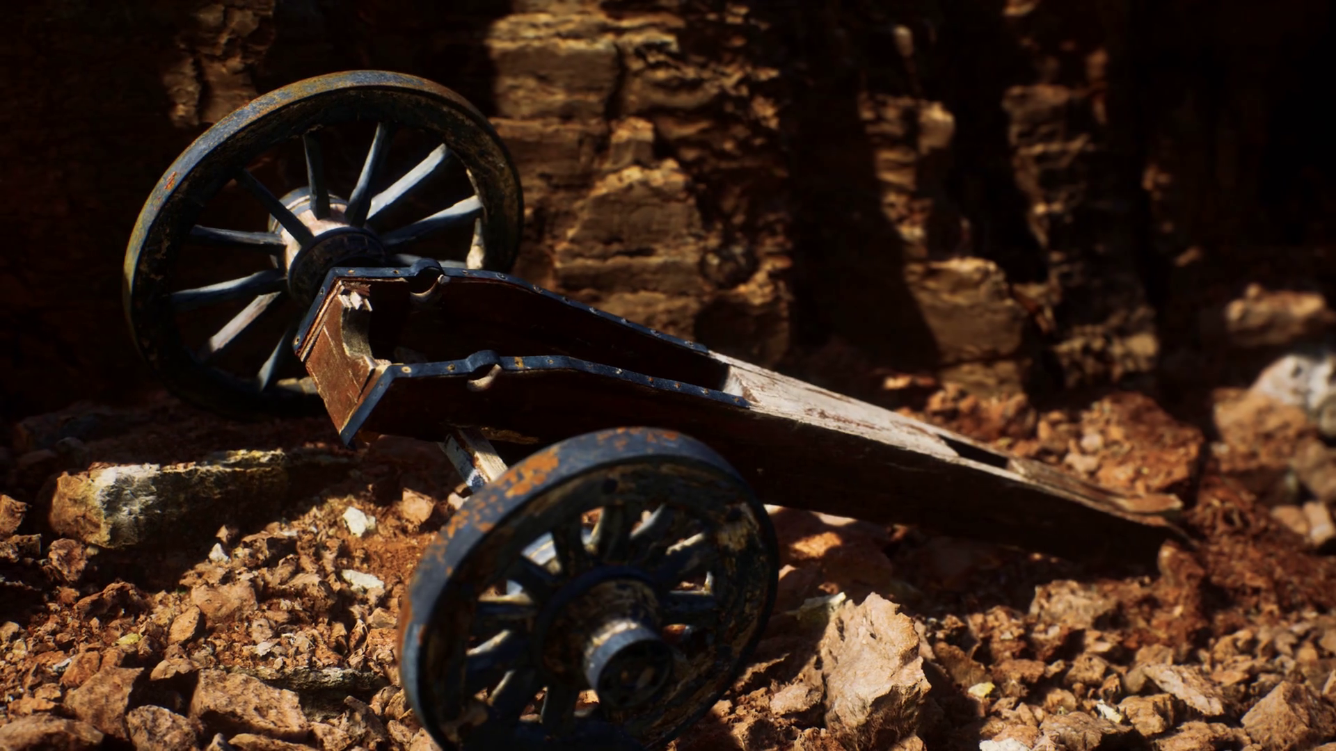 Ancient Historic Gun In Stone Canyon Stock Motion Graphics SBV ...