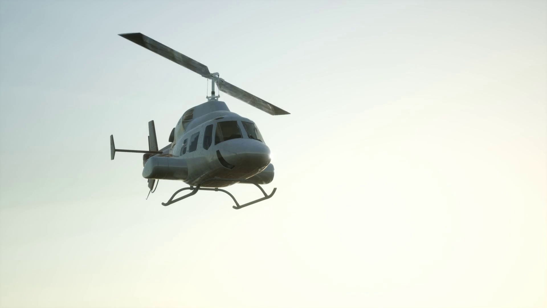 extreme slow motion flying helicopter and sunset sky Motion Background