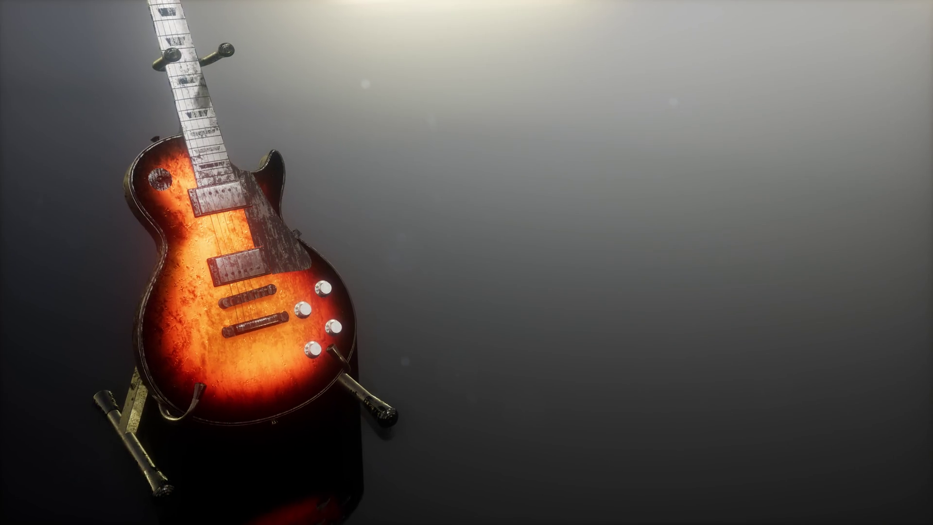 Loop Electric Guitar In Dark With Bright Stock Motion Graphics SBV