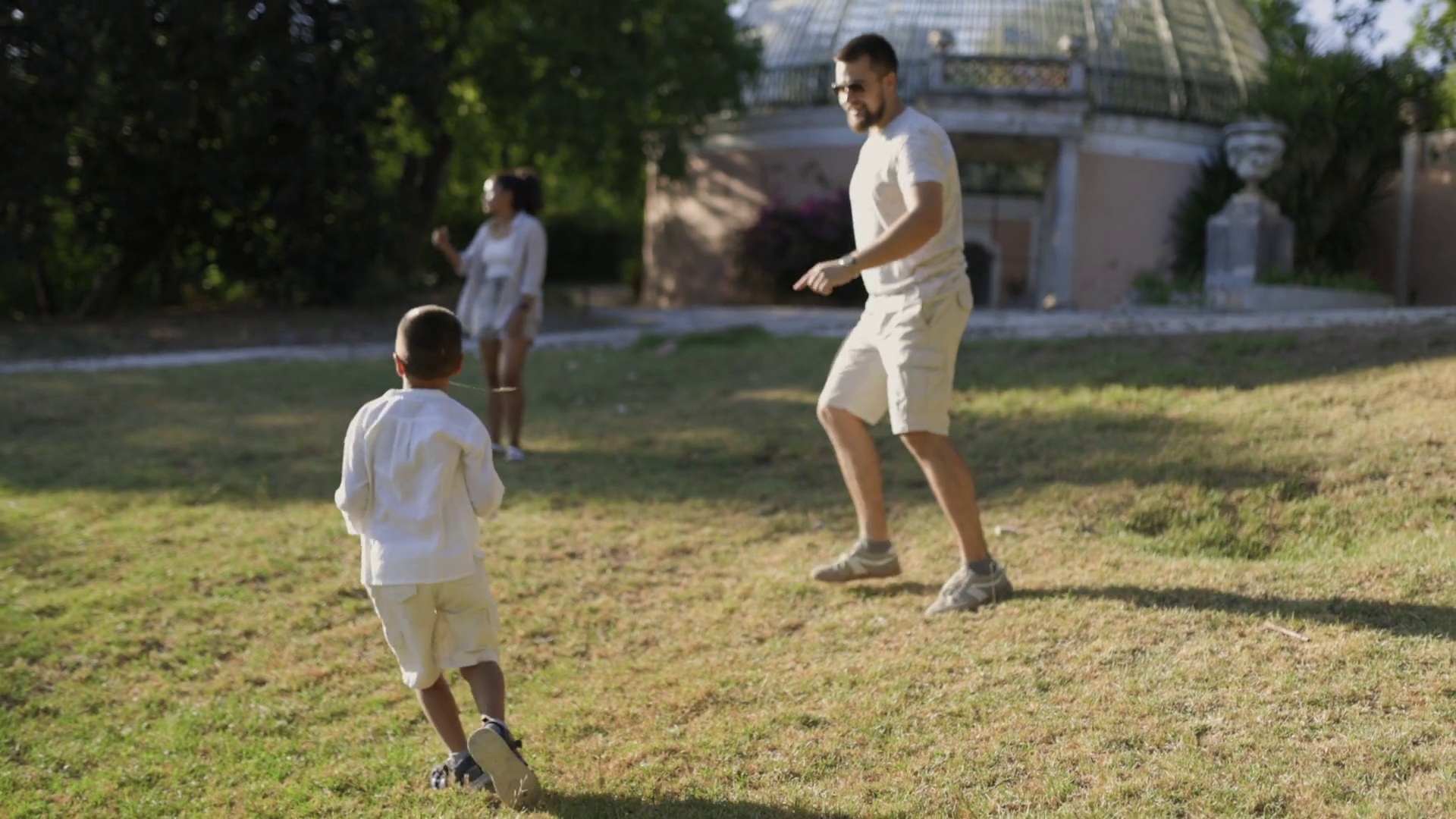 Happy Family Playing Tag In Park Stock Footage SBV-352514867 - Storyblocks