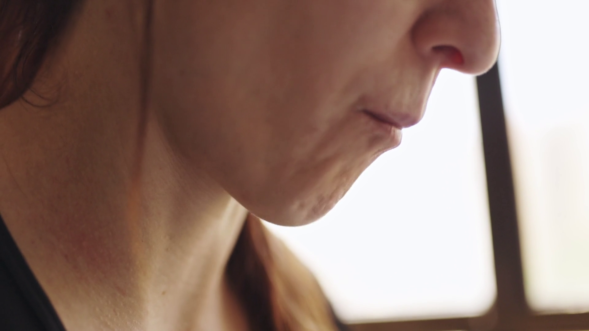 Close Up Of Woman's Mouth Chewing Food Stock Footage SBV-352989252 ...