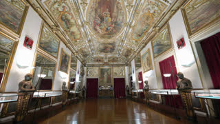 24 june 2026, Lisbon, Portugal - Luxurious ornate hall of armor and art in a historic palace