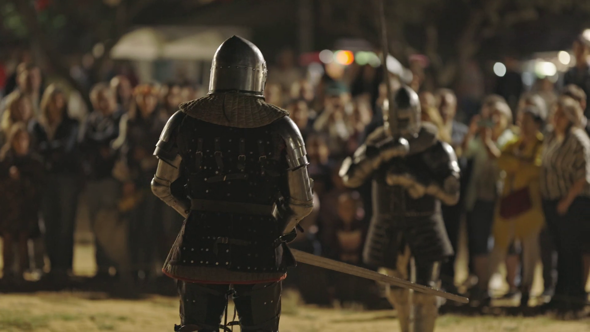 Show Of Medieval Gladiatorial Fights On Stock Footage SBV347775086