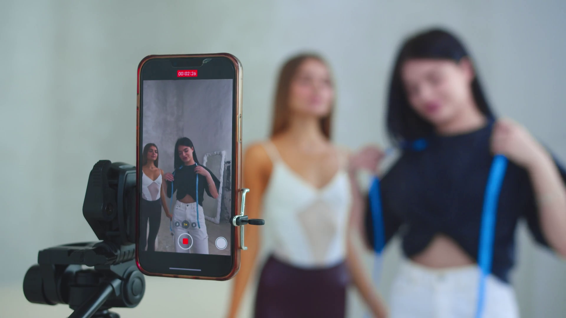 A Young Woman Talking On Phone Camera Takes Stock Footage SBV-347792338 ...