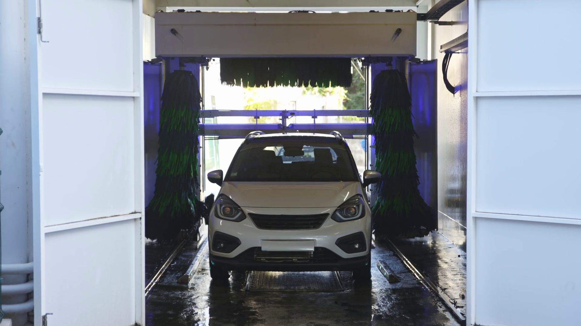 A White Car Without License Plates In Stock Footage SBV348489585