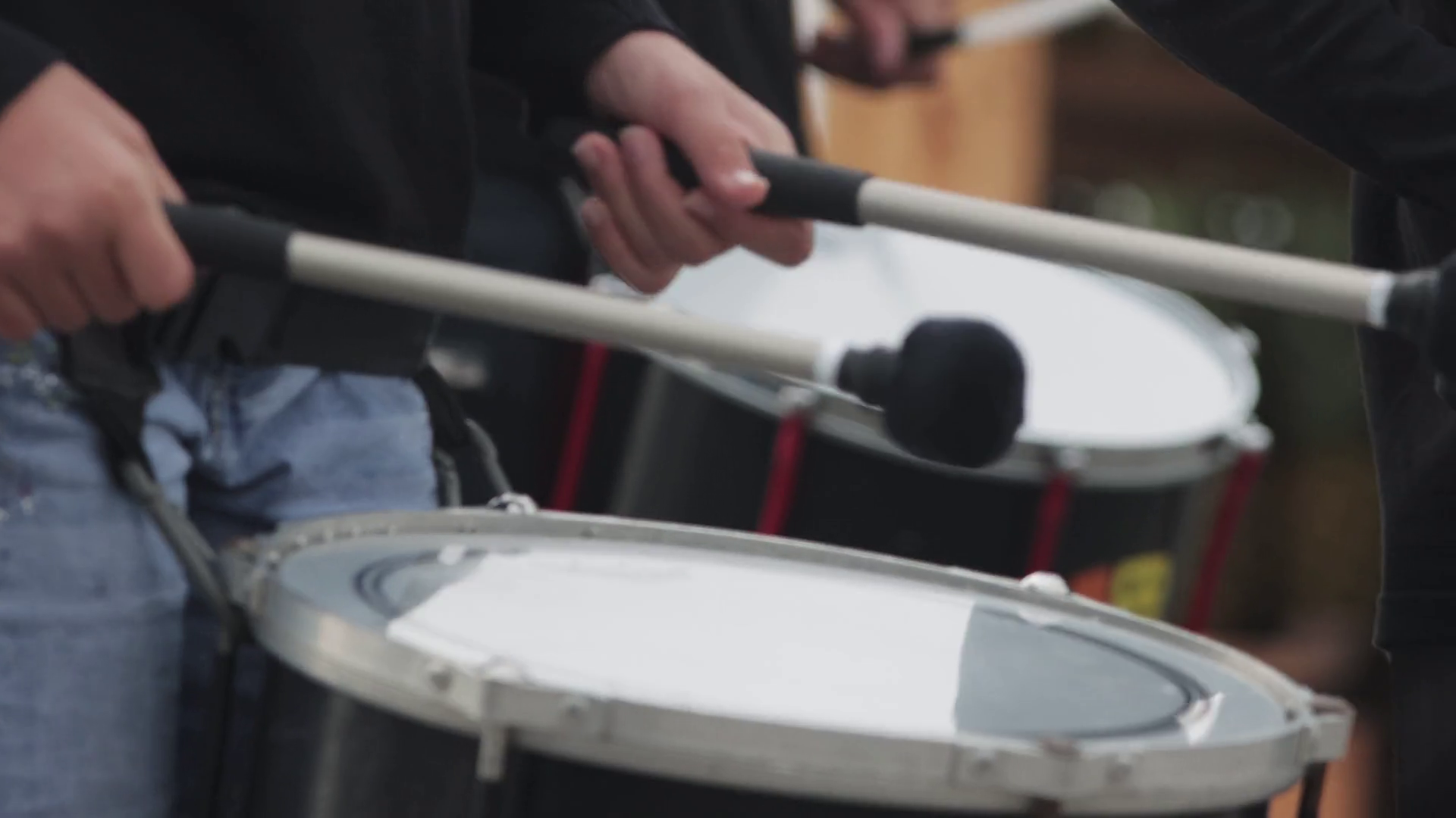People Hitting Drums On Street Stock Footage SBV347346993 Storyblocks