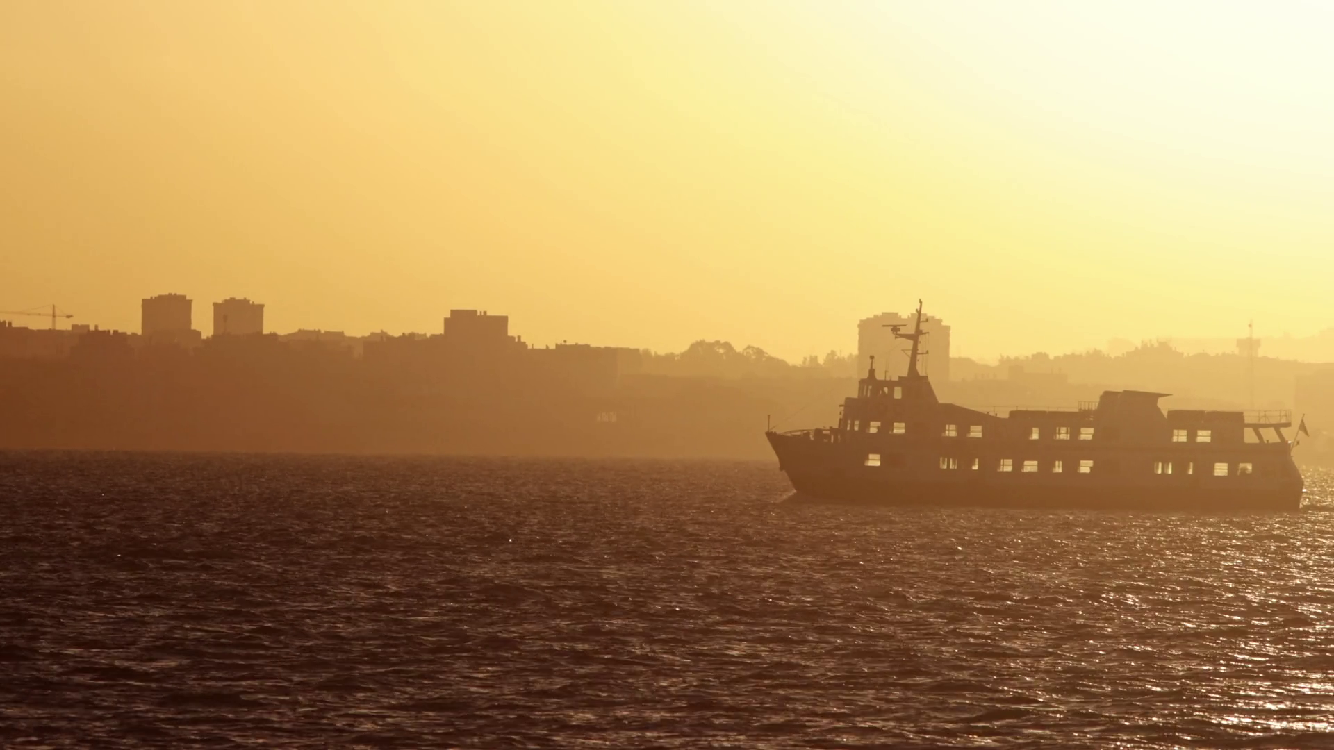 A Large Boat Floats Down River At Orange Stock Footage SBV347469218 Storyblocks