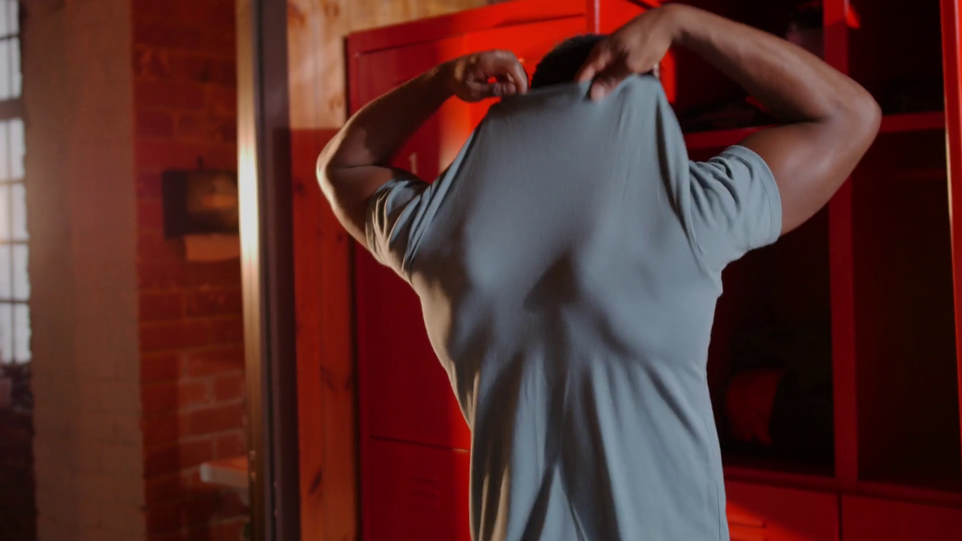Athletic Young Man Changing In Locker Room - Stock Footage SBV ...