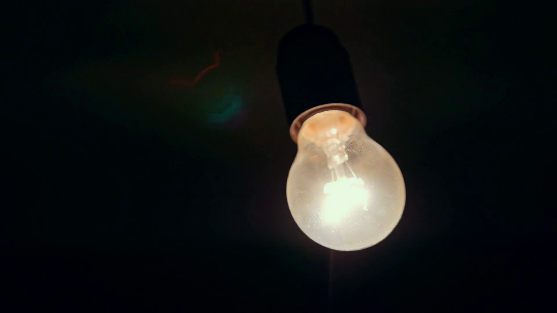 Blinking Yellow Lightbulb On Ceiling Stock Footage SBV322337610