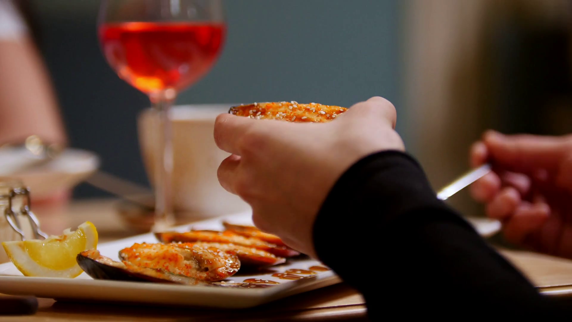 Cooked Mussels Man Eating Mussel With Fork Stock Footage SBV332782799 Storyblocks