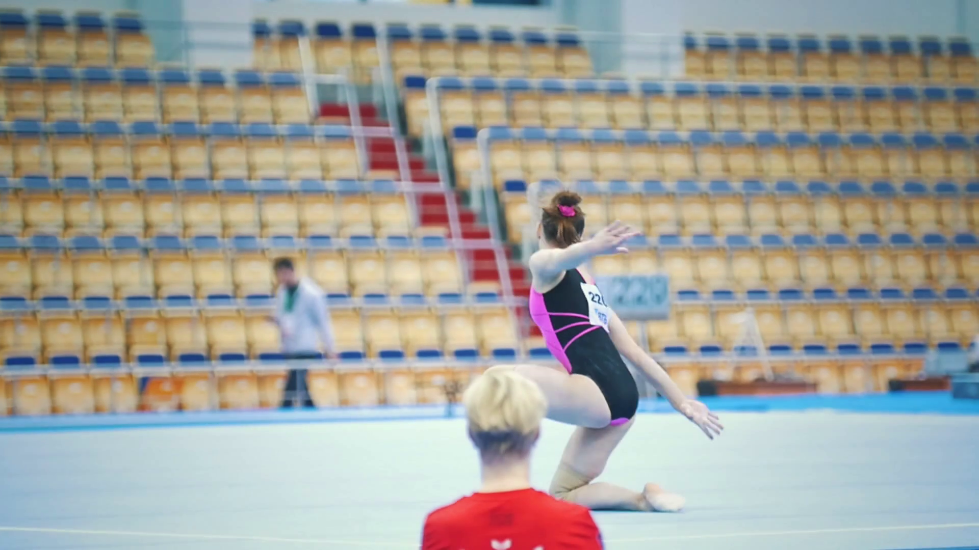 KAZAN, RUSSIA - APRIL 18, 2018: All-Russian gymnastics championship