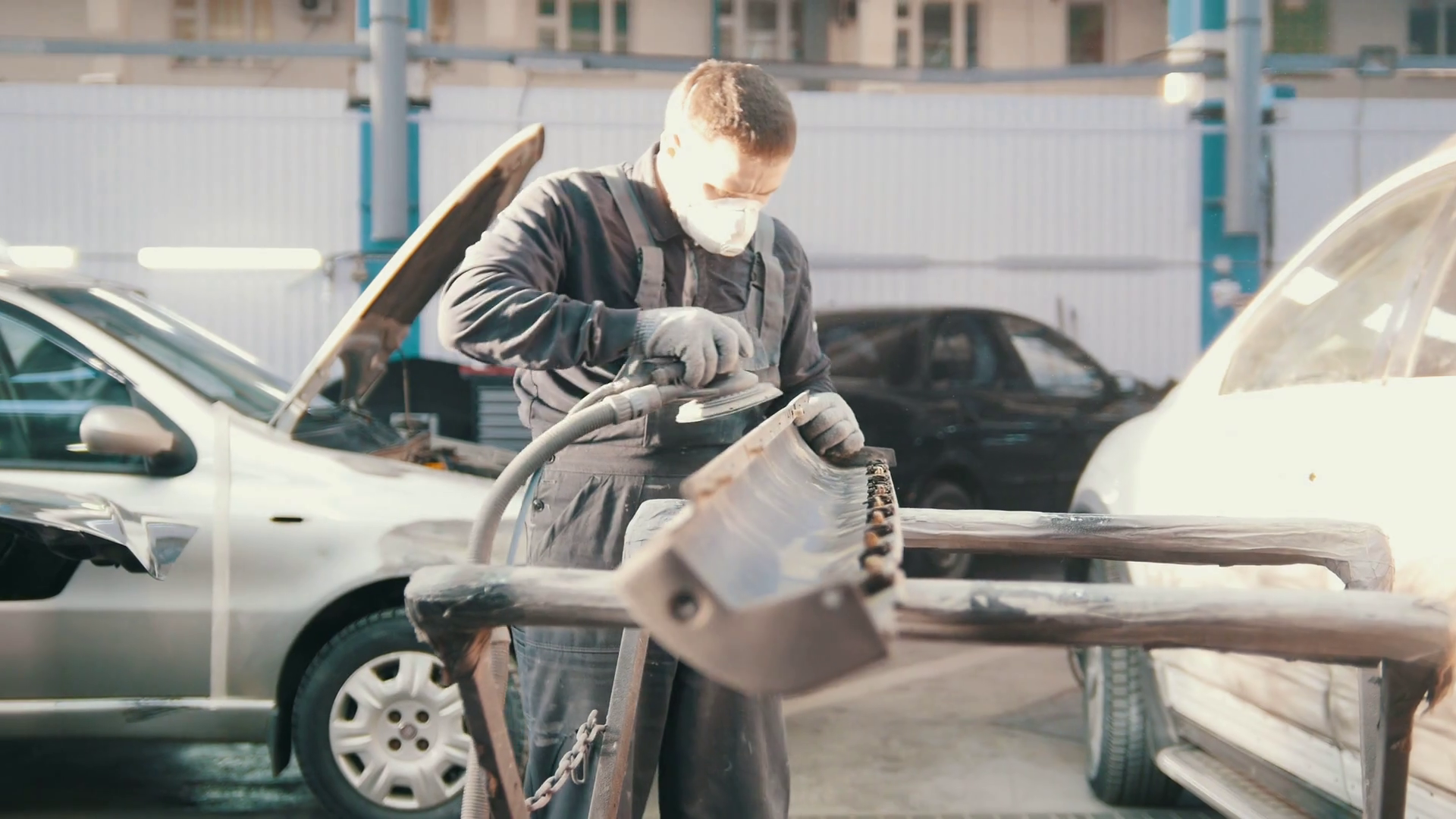 Man Worker In Automobile Service Manual Stock Footage SBV320233047