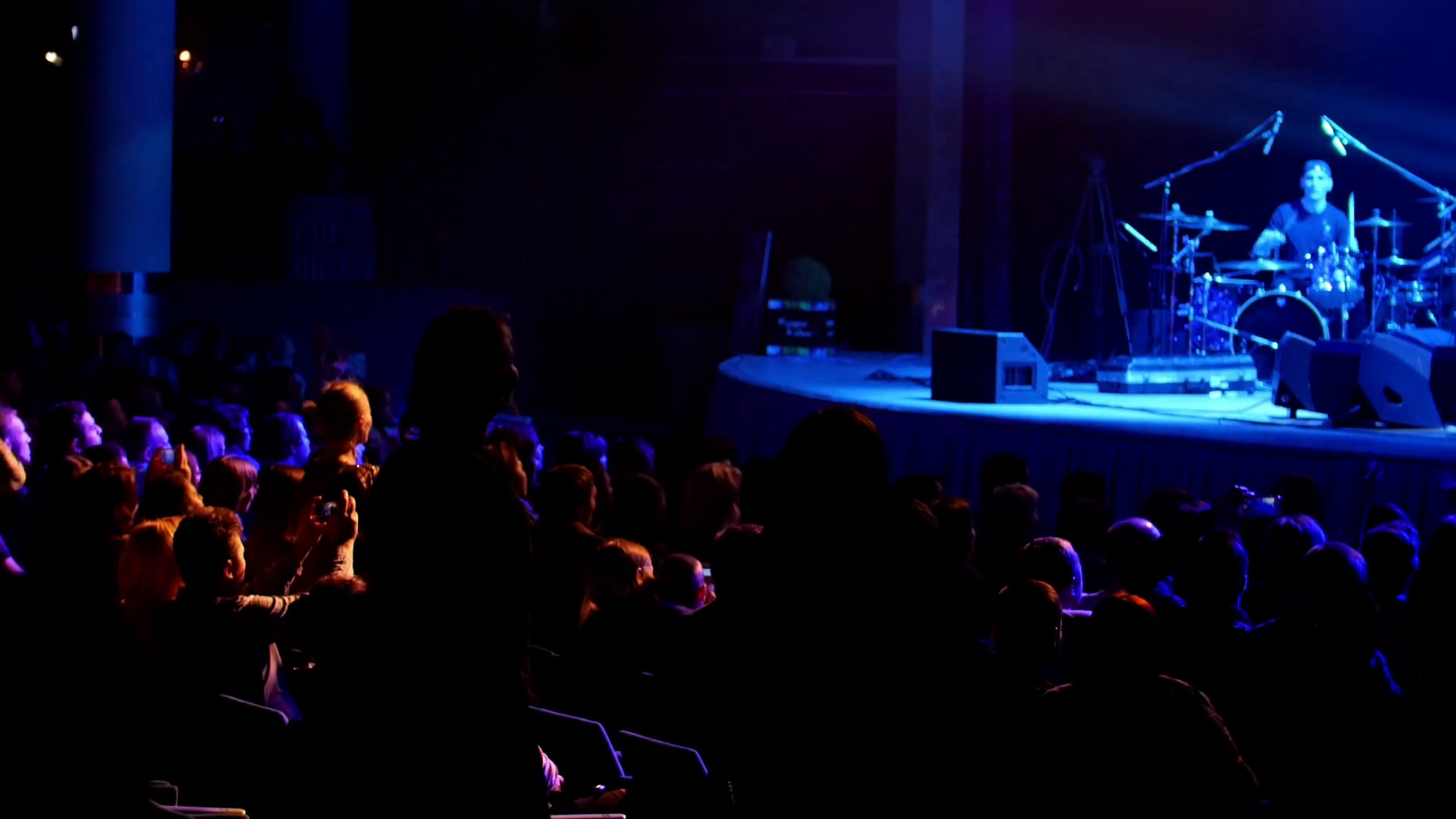 People Sit At Concert Of Popular Music Stock Footage SBV315083094