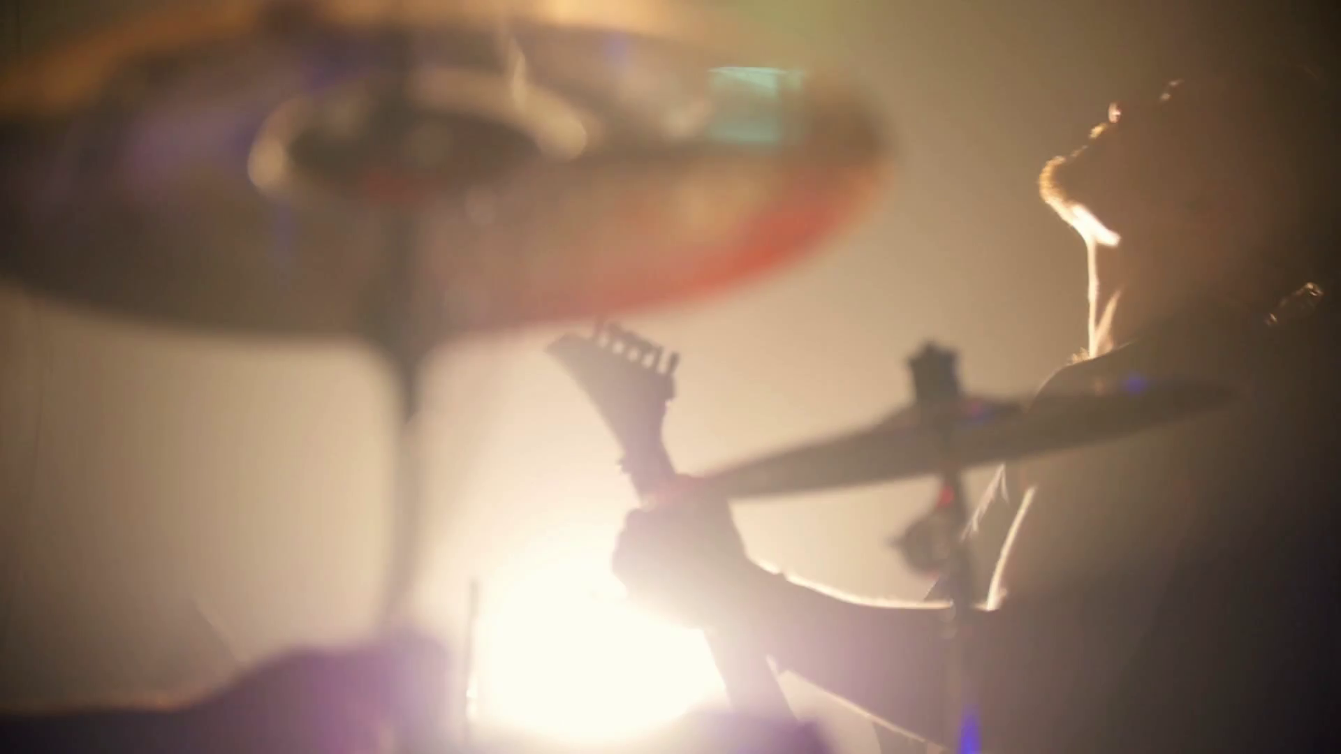 Playing Drummer Guitarist In Rock Band Stock Footage SBV330032664