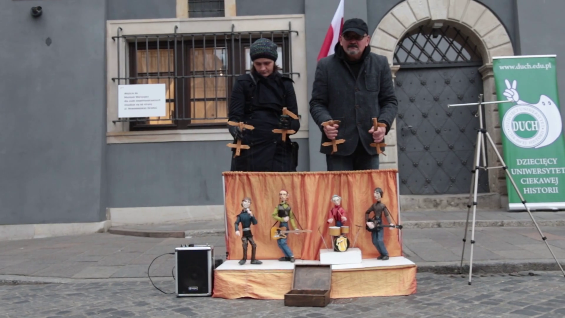 Poland Warsaw 9112018 Performance Puppets Stock Footage SBV