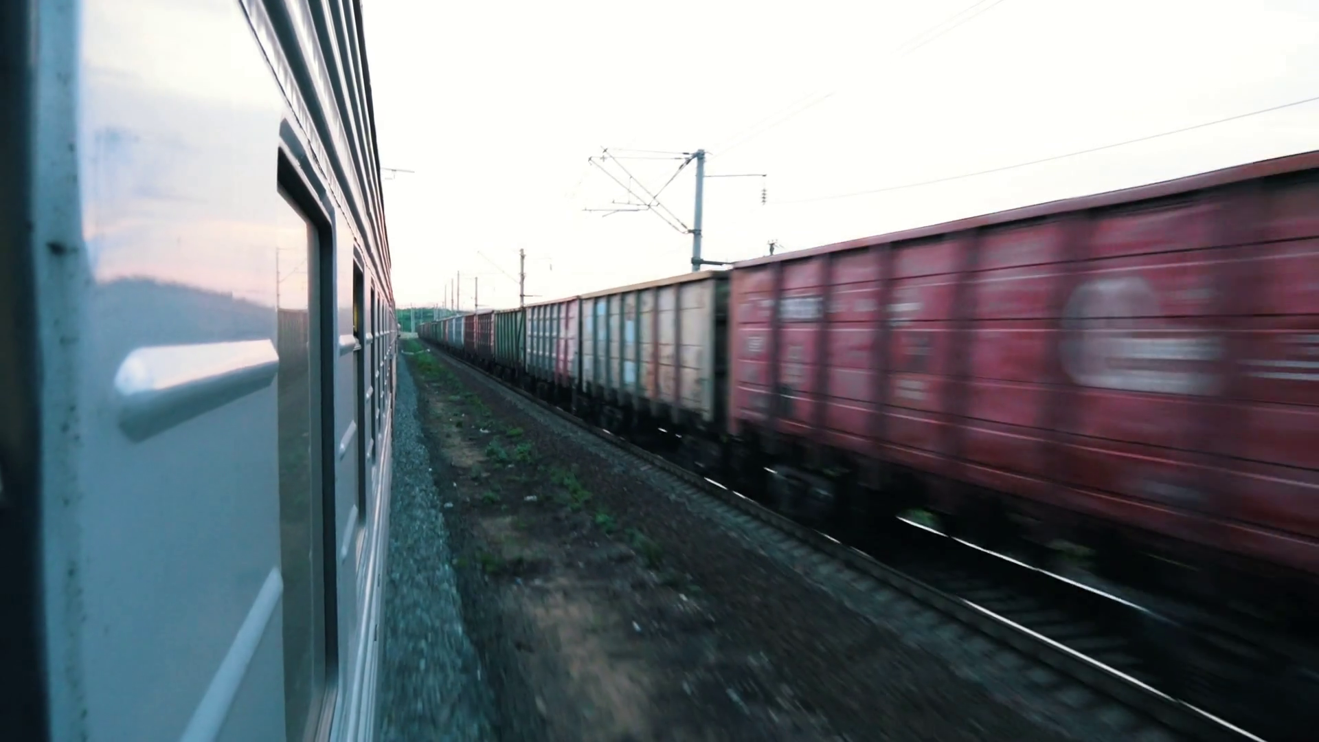 Shooting From Moving Train In Opposite Stock Footage SBV326700498