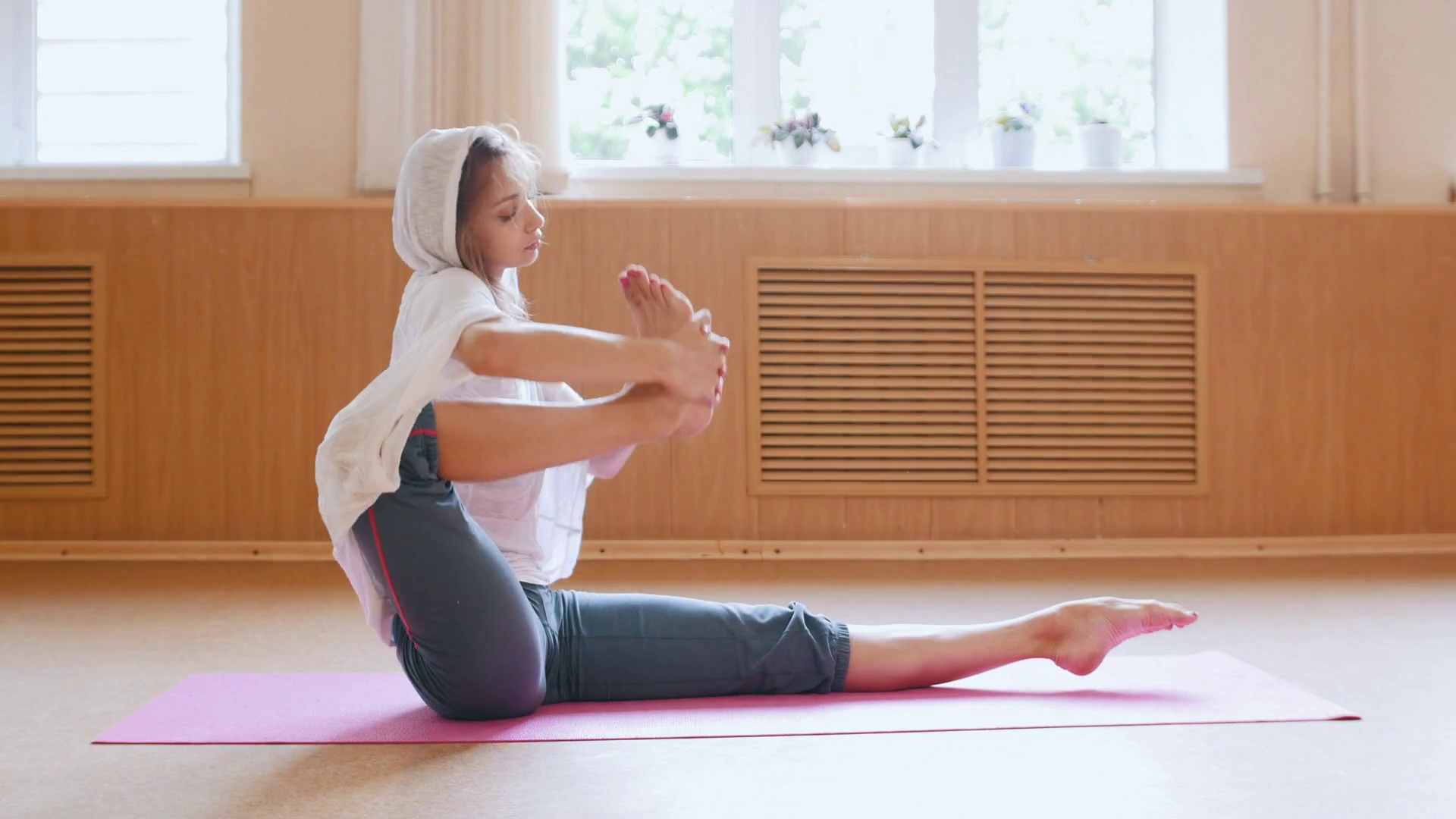 yoga mat and video
