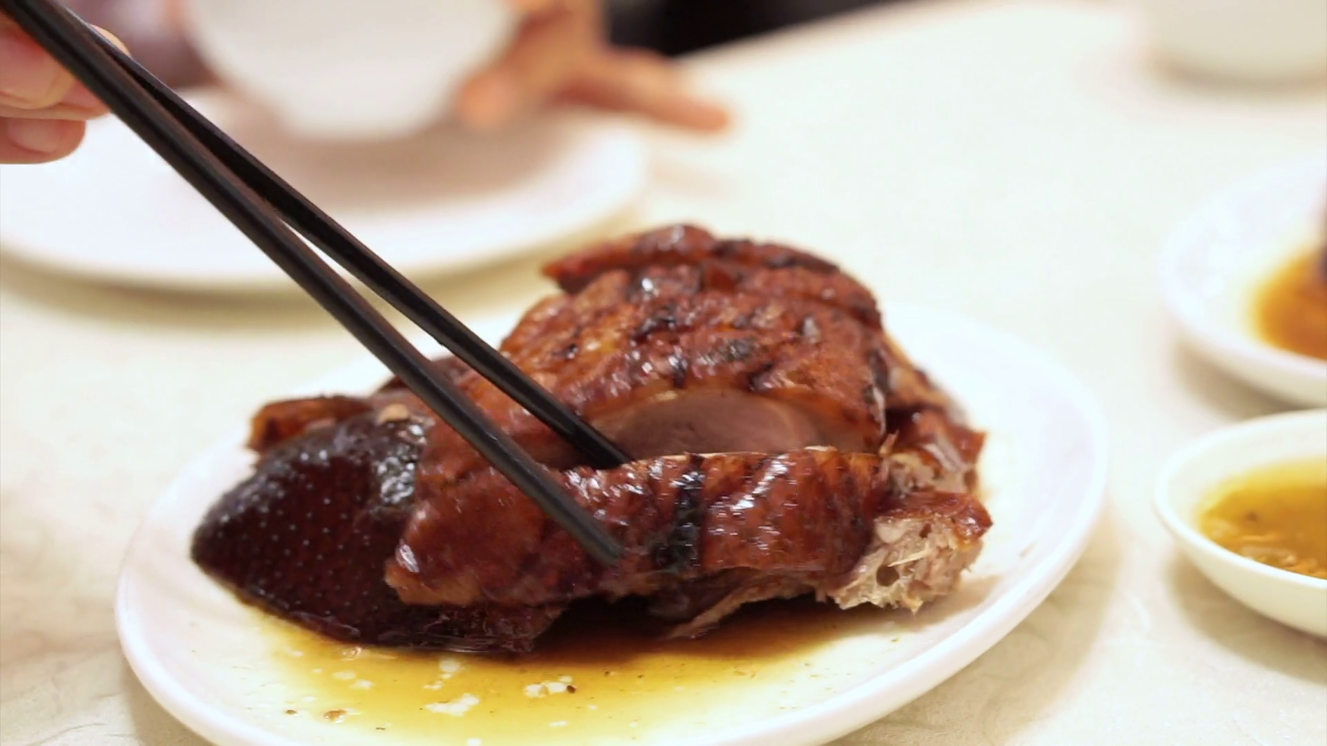 Roasted geese and duck famous barbecue food cuisine of Hong Kong