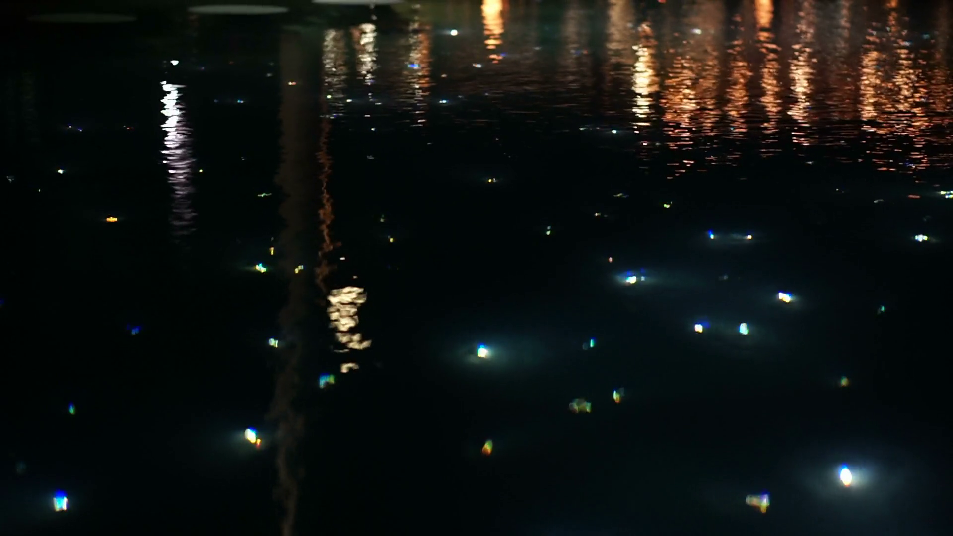 Starry Night Pool Fiber Optic Lights Stock Footage SBV315503112