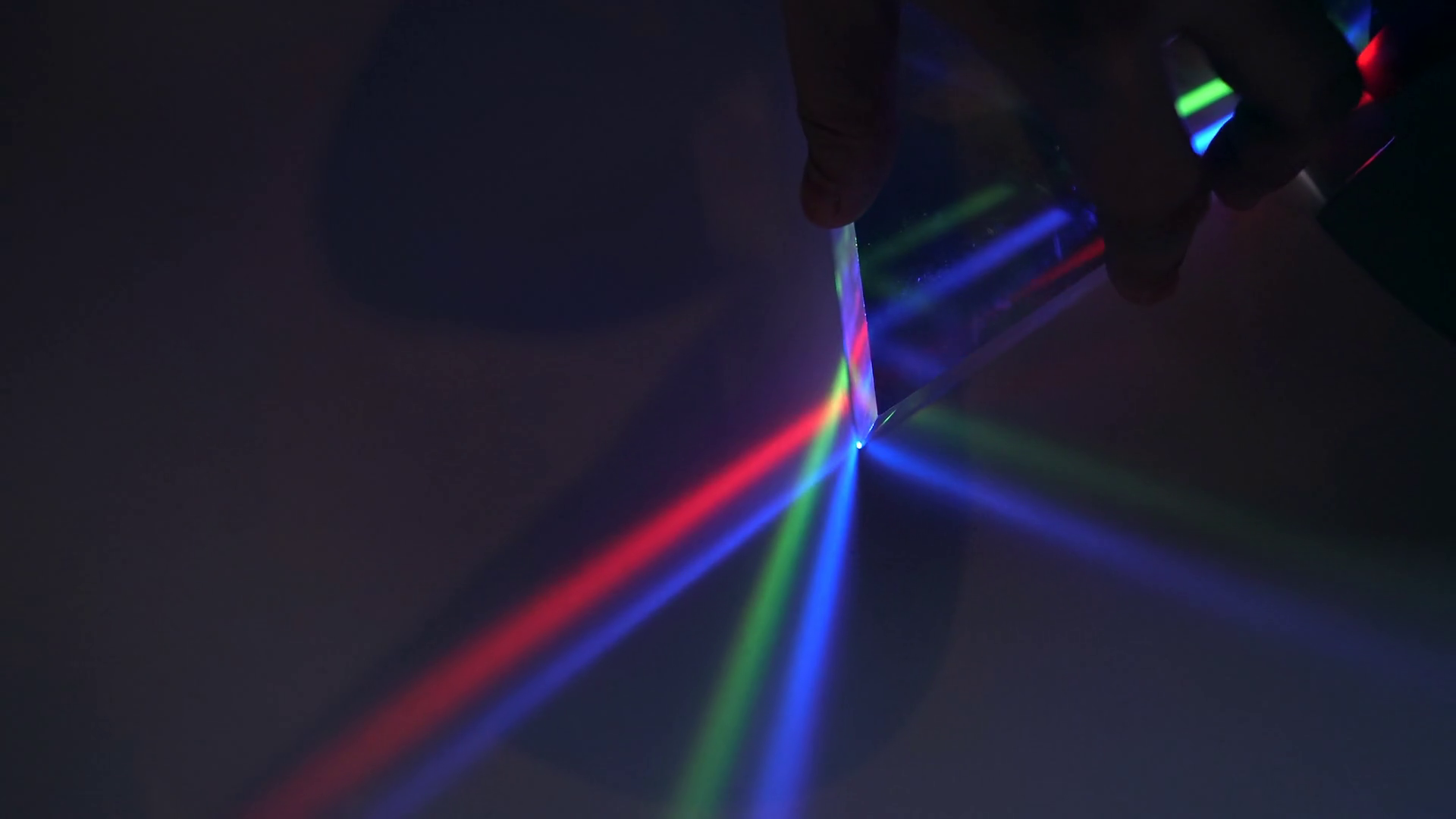 Rgb Light Red Green Blue Distortion Through Glass Prism Scientific
