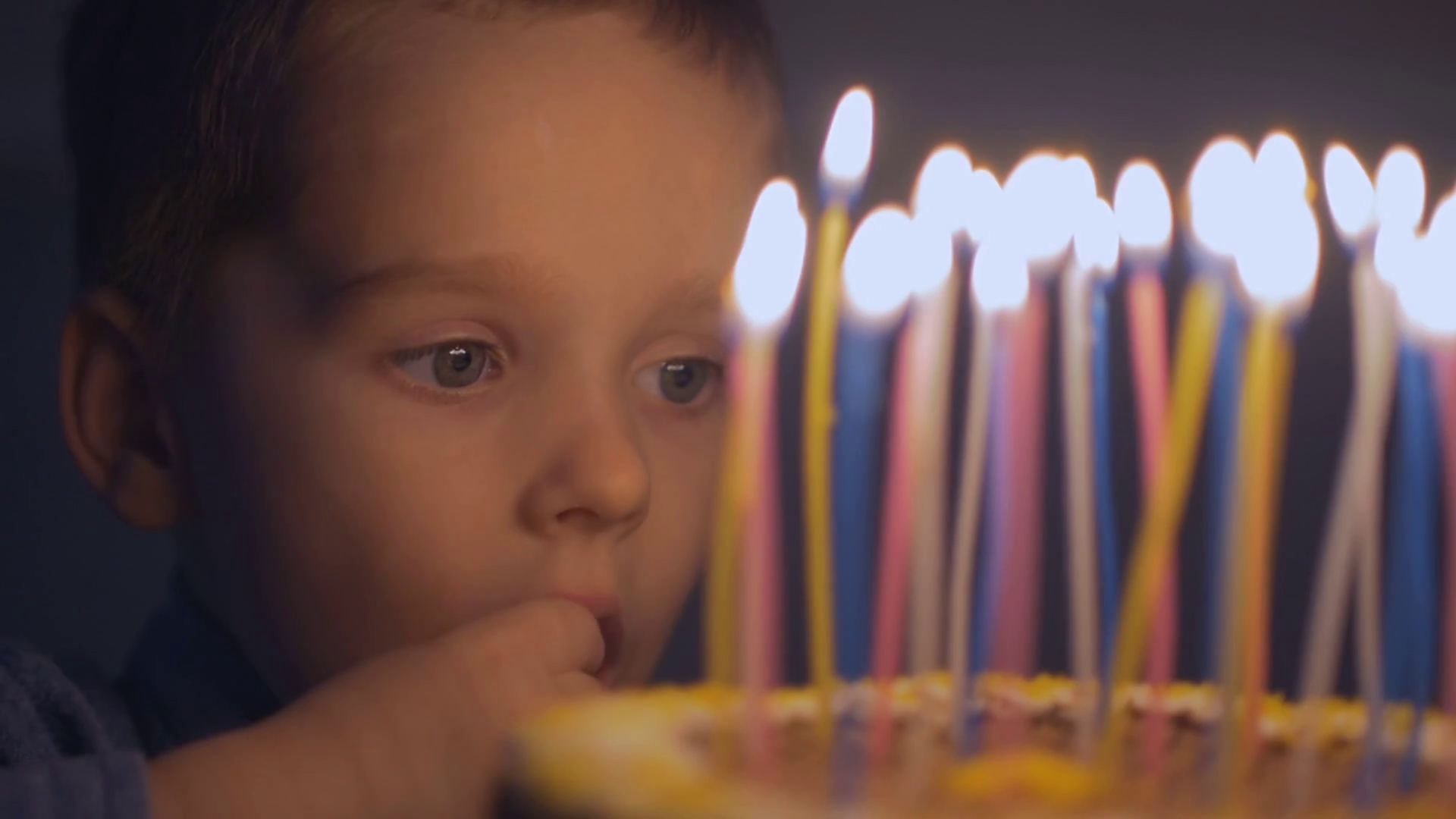 Blowing Out Candles On A Birthday Cake