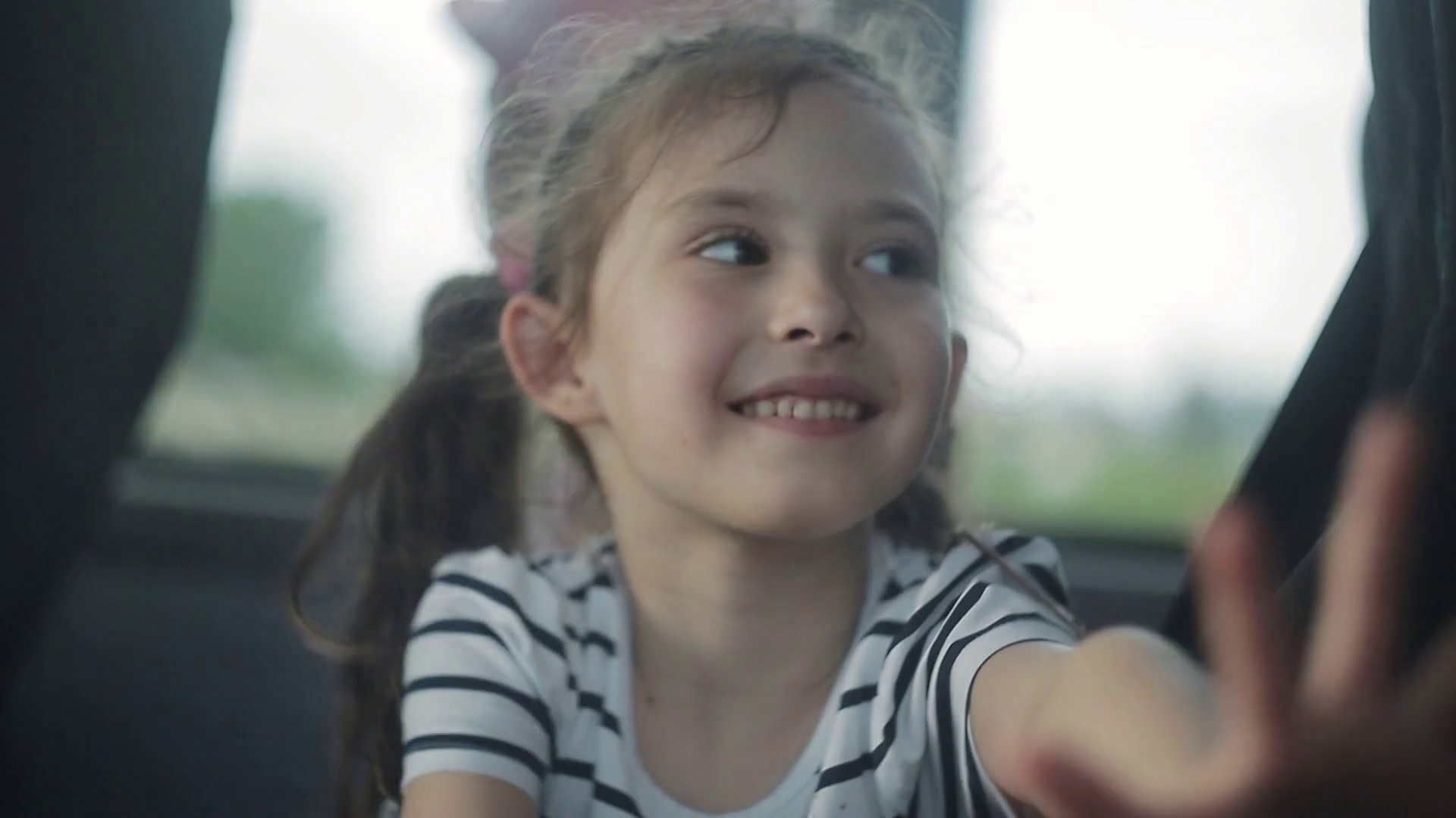 A Child Enjoys Bus Ride Window Stock Footage SBV-315604780 - Storyblocks