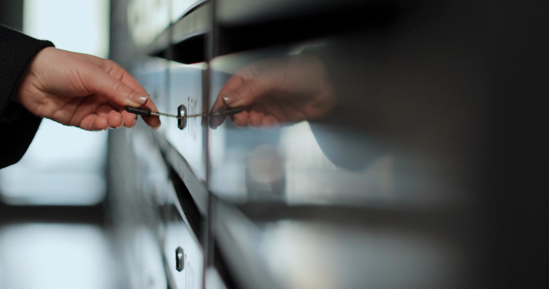 Close Up Of Young Woman Opening Postbox With Stock Footage SBV ...