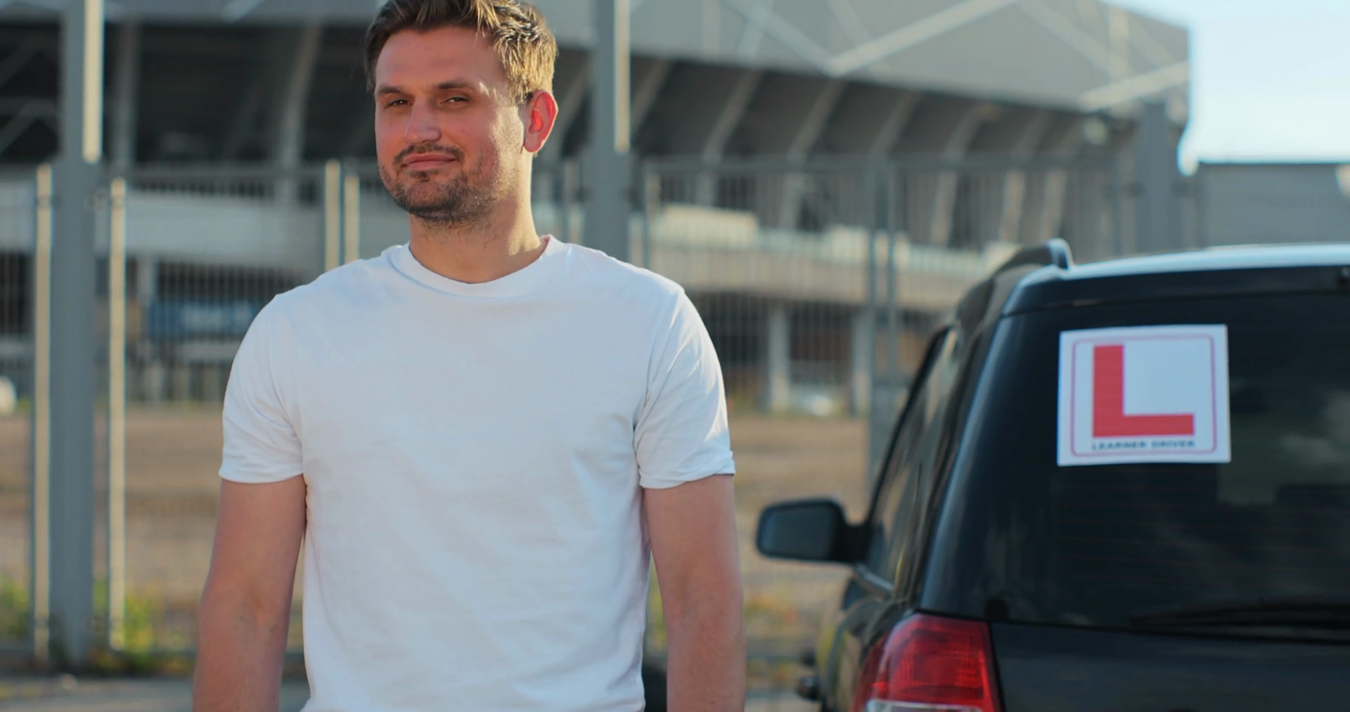 Happy Smiling Man Holding Driving License Stock Footage SBV348425242