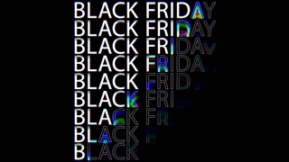 3d render animation text on Black Friday. Special offer discount for shopping, retail store marketing sign. 3d render animation.