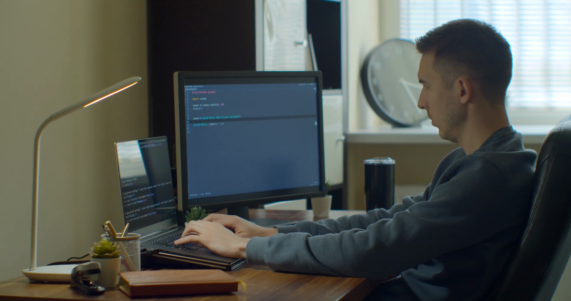 Man Coding Html Programming On Screen Stock Footage SBV-338374727 ...